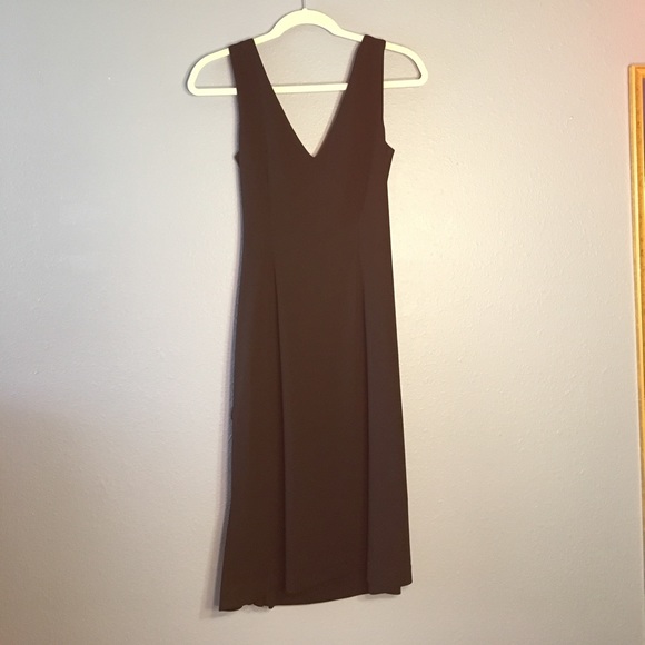 Express Black Ruched, Ruffle & Side Slit LBD - Picture 6 of 8